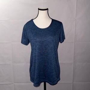 Real essentials blue athletic shirt women’s size medium